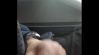 Public Parking lot Jack off in truck